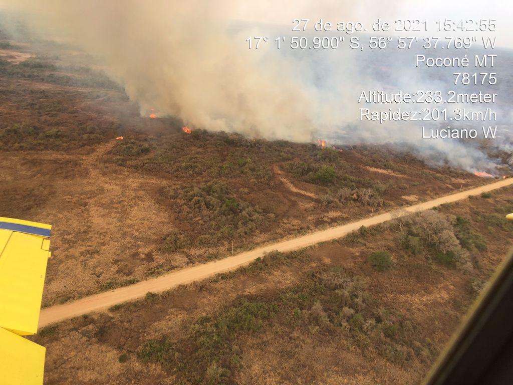 POCONÉ: incêndio no KM 103 da Transpantaneira