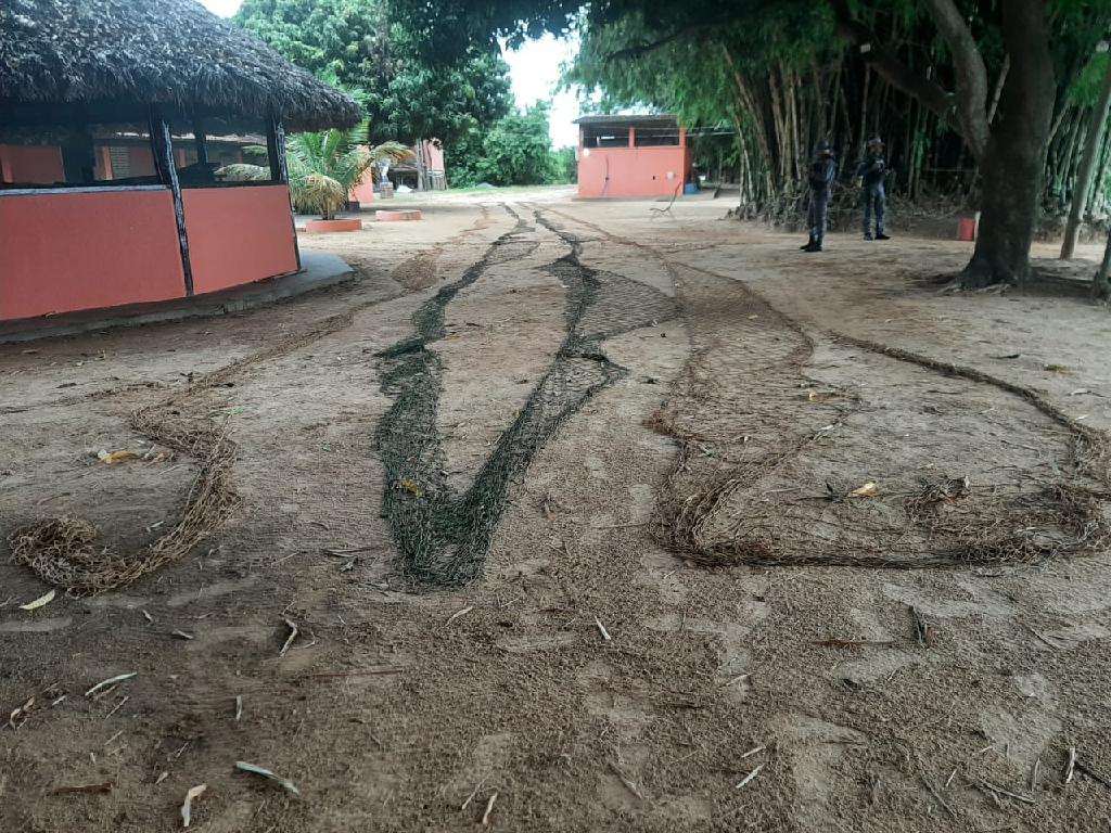 Sema apreende 300 metros de rede usada para pesca ilegal na região do Parque Estadual do Araguaia