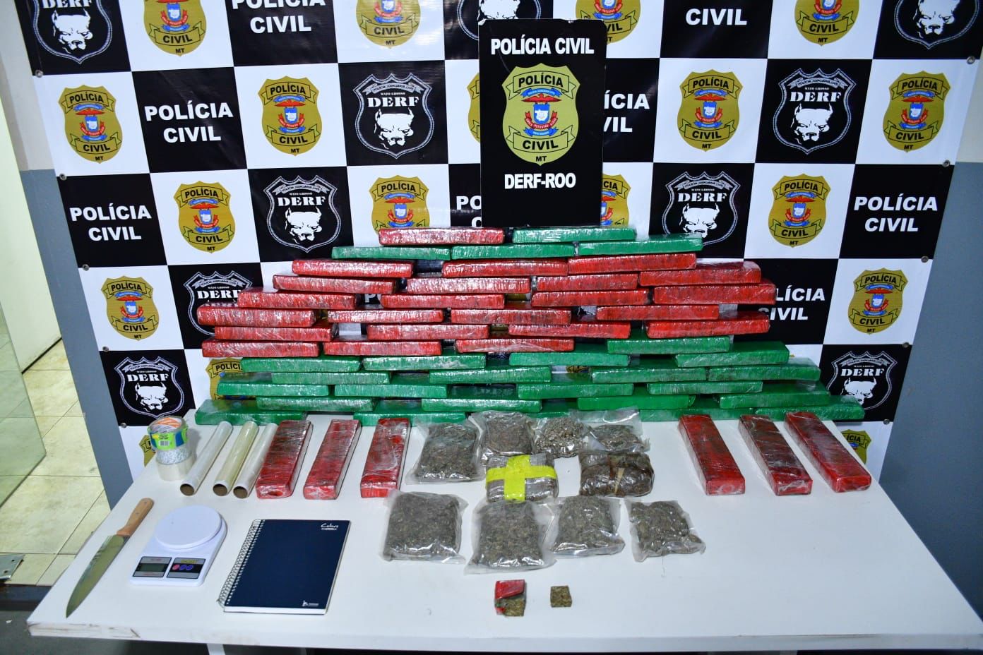 RONDONÓPOLIS: Polícia Civil apreende 55 tabletes de maconha em residência em Rondonópolis; um é preso em flagrante