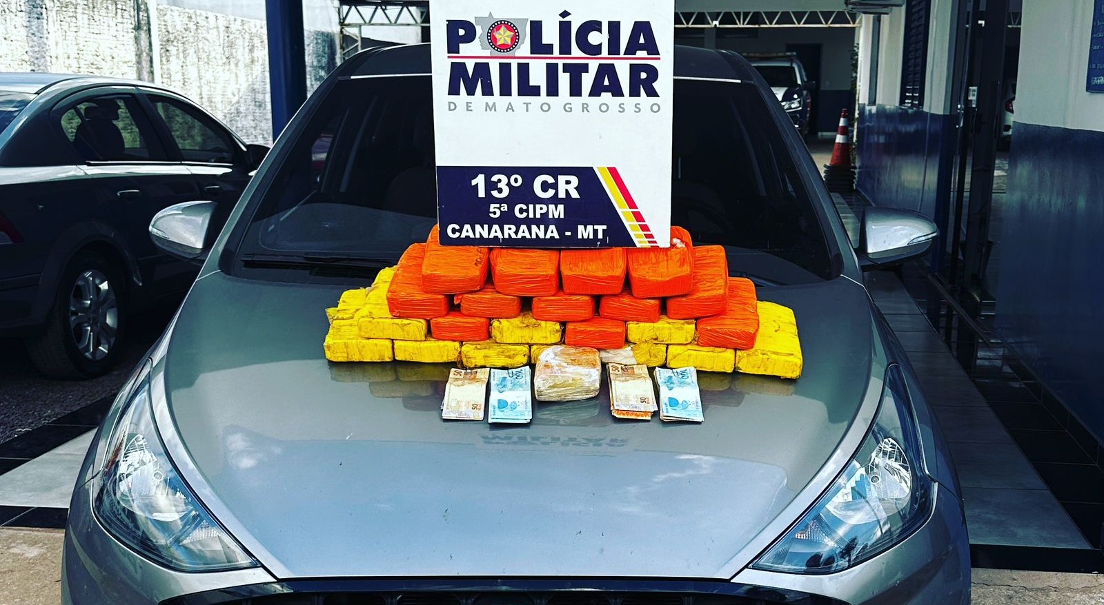 CANARANA: Polícia Militar e Gefron apreendem 22 quilos de cocaína na MT-020