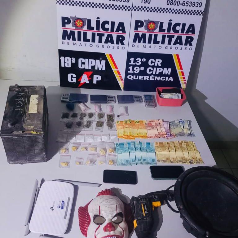 QUERÊNCIA: Polícia Militar prende homem em flagrante por tráfico de drogas