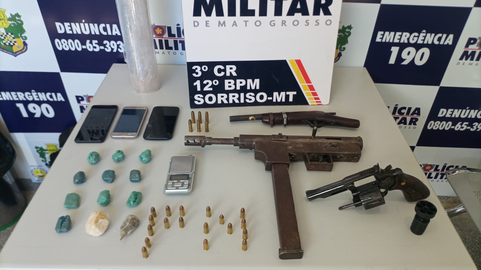 SORRISO: Polícia Militar prende integrantes de facção criminosa, apreende armas e munições