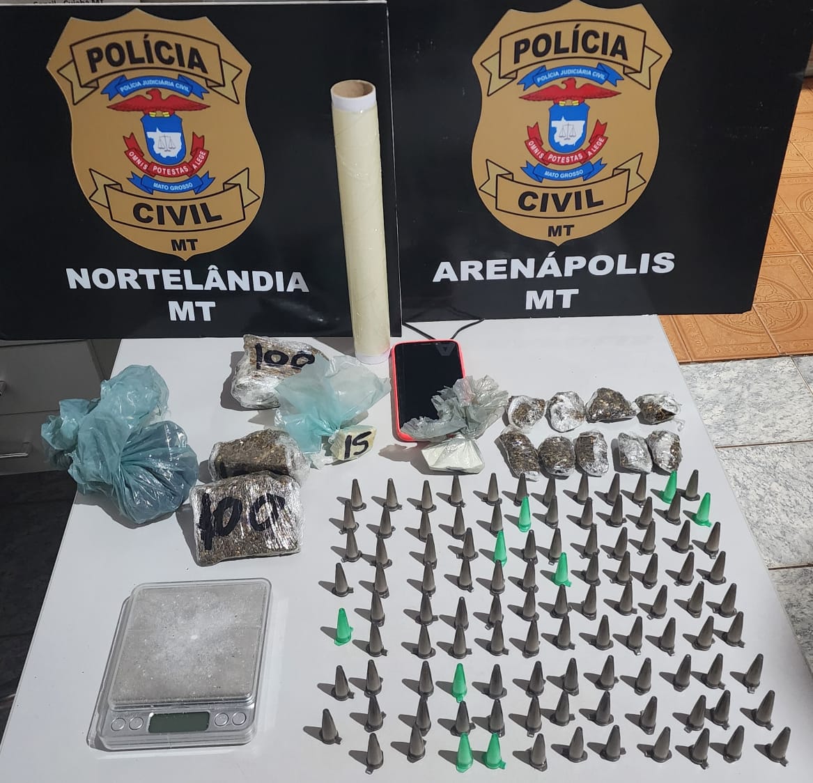 NORTELÃNDIA & ARENÁPOLIS: Polícia Civil desarticula ponto de distribuição de drogas