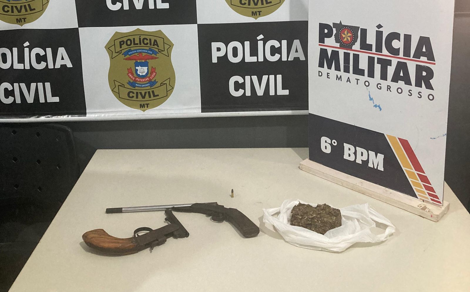 CÁCERES: Membro de facção criminosa é preso com armas de fogo e porção de maconha