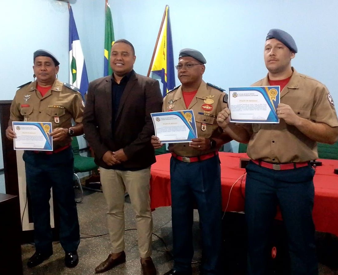 Bombeiros Militares agradecem Título Honorifico entregue pela iniciativa do Vereador Fábio Oliveira