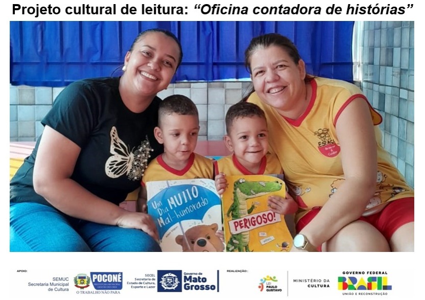 CULTURA: Poconé realiza “Oficina Contadora de Histórias”, projeto patrocinado pela Lei Paulo Gustavo