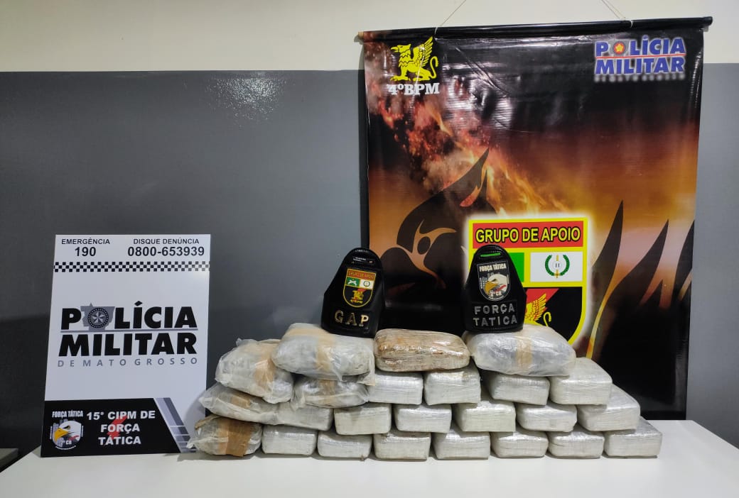 DE PONTES E LACERDA PARA V G: Homem foi preso com 40 quilos de maconha